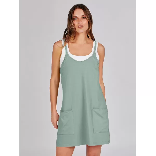 imageANRABESS Women 2024 Summer Sleeveless Mini Dress Casual Short Sundress Workout Tennis Athletic Onesie with Built in ShortsGray Blue