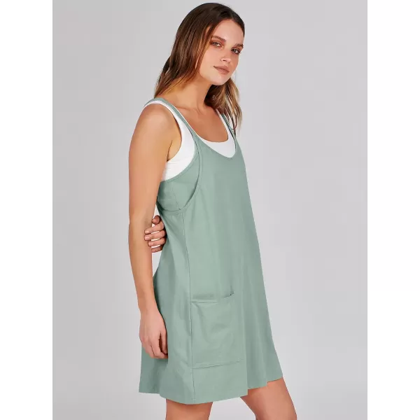 imageANRABESS Women 2024 Summer Sleeveless Mini Dress Casual Short Sundress Workout Tennis Athletic Onesie with Built in ShortsGray Blue