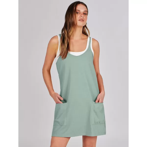 imageANRABESS Women 2024 Summer Sleeveless Mini Dress Casual Short Sundress Workout Tennis Athletic Onesie with Built in ShortsGray Blue