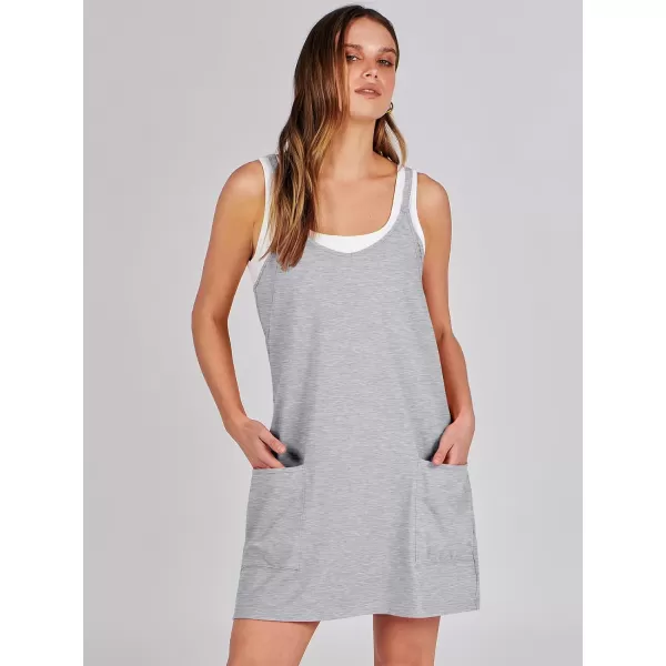 imageANRABESS Women 2024 Summer Sleeveless Mini Dress Casual Short Sundress Workout Tennis Athletic Onesie with Built in ShortsHeather Gray
