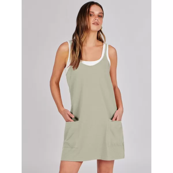 imageANRABESS Women 2024 Summer Sleeveless Mini Dress Casual Short Sundress Workout Tennis Athletic Onesie with Built in ShortsLight Grey