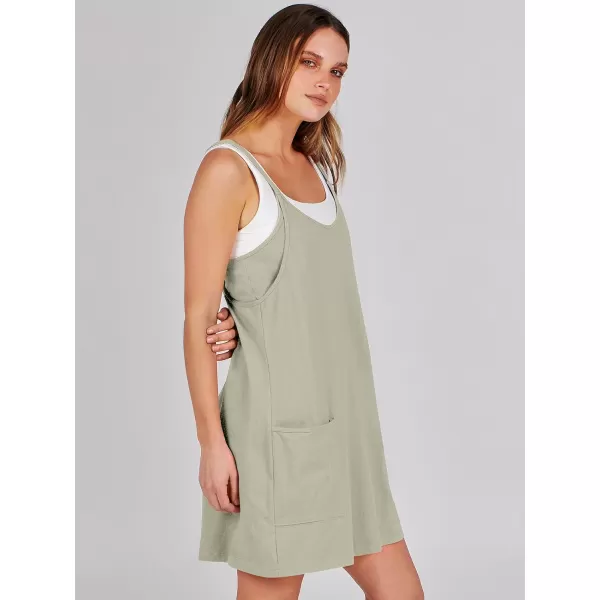 imageANRABESS Women 2024 Summer Sleeveless Mini Dress Casual Short Sundress Workout Tennis Athletic Onesie with Built in ShortsLight Grey
