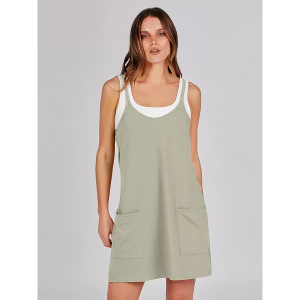 imageANRABESS Women 2024 Summer Sleeveless Mini Dress Casual Short Sundress Workout Tennis Athletic Onesie with Built in ShortsLight Grey