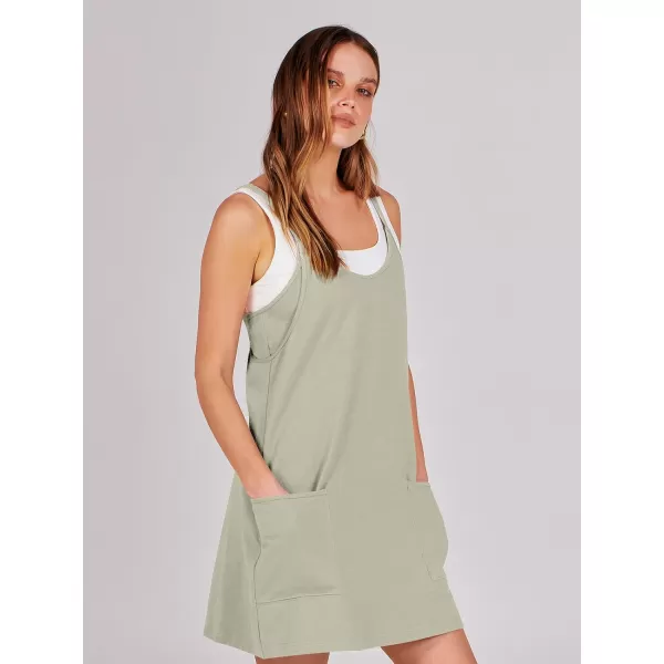 imageANRABESS Women 2024 Summer Sleeveless Mini Dress Casual Short Sundress Workout Tennis Athletic Onesie with Built in ShortsLight Grey
