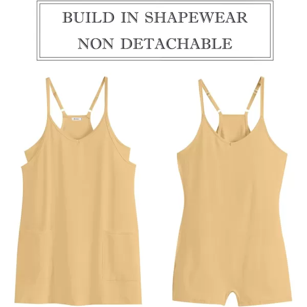imageANRABESS Women 2024 Summer Sleeveless Mini Dress Casual Short Sundress Workout Tennis Athletic Onesie with Built in ShortsLight Yellow