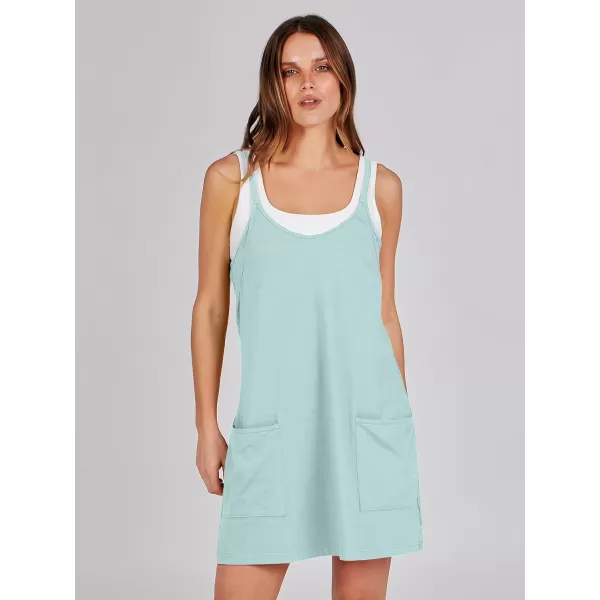imageANRABESS Women 2024 Summer Sleeveless Mini Dress Casual Short Sundress Workout Tennis Athletic Onesie with Built in ShortsMint Green