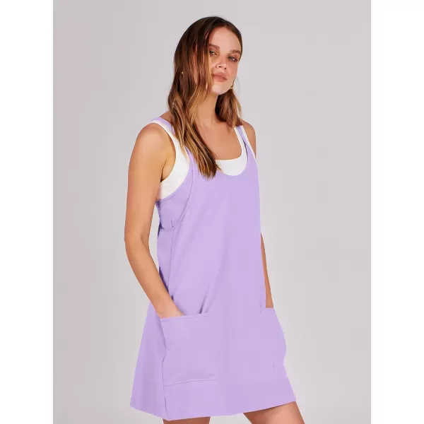imageANRABESS Women 2024 Summer Sleeveless Mini Dress Casual Short Sundress Workout Tennis Athletic Onesie with Built in ShortsPurple