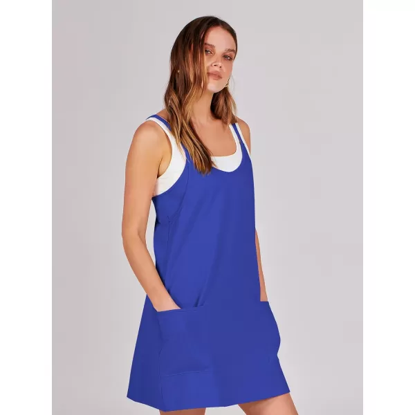 imageANRABESS Women 2024 Summer Sleeveless Mini Dress Casual Short Sundress Workout Tennis Athletic Onesie with Built in ShortsRoyal Blue
