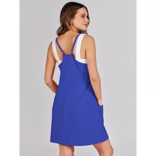 imageANRABESS Women 2024 Summer Sleeveless Mini Dress Casual Short Sundress Workout Tennis Athletic Onesie with Built in ShortsRoyal Blue