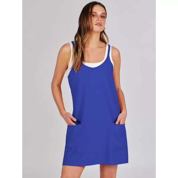 imageANRABESS Women 2024 Summer Sleeveless Mini Dress Casual Short Sundress Workout Tennis Athletic Onesie with Built in ShortsRoyal Blue