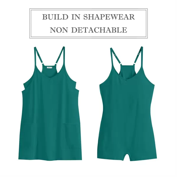 imageANRABESS Women 2024 Summer Sleeveless Mini Dress Casual Short Sundress Workout Tennis Athletic Onesie with Built in ShortsTeal