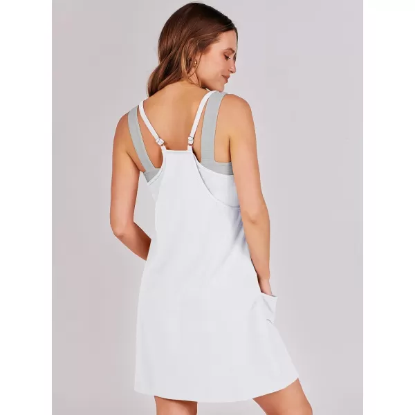imageANRABESS Women 2024 Summer Sleeveless Mini Dress Casual Short Sundress Workout Tennis Athletic Onesie with Built in ShortsWhite