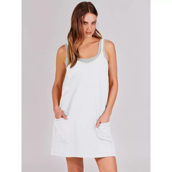 imageANRABESS Women 2024 Summer Sleeveless Mini Dress Casual Short Sundress Workout Tennis Athletic Onesie with Built in ShortsWhite