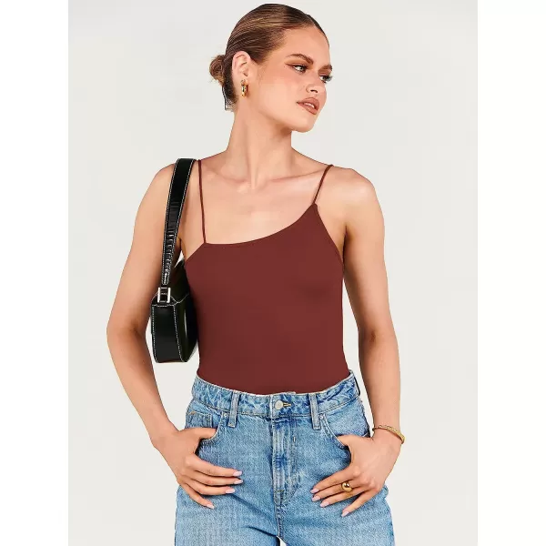 imageANRABESS Women Bodysuit Spaghetti Strap Sleeveless Sexy Scoop Neck Backless Going To Top JumpsuitBurgundy