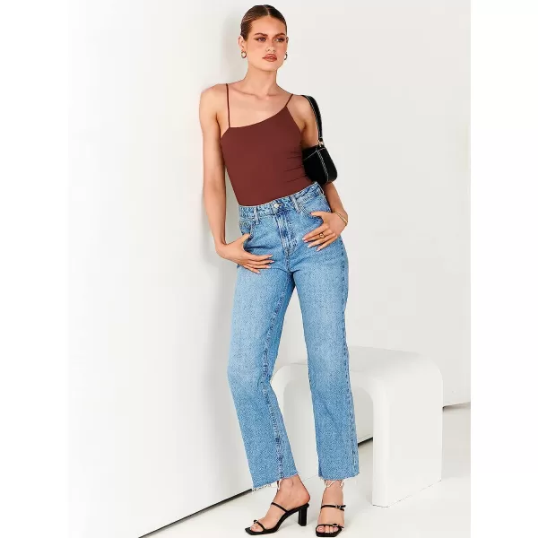 imageANRABESS Women Bodysuit Spaghetti Strap Sleeveless Sexy Scoop Neck Backless Going To Top JumpsuitBurgundy