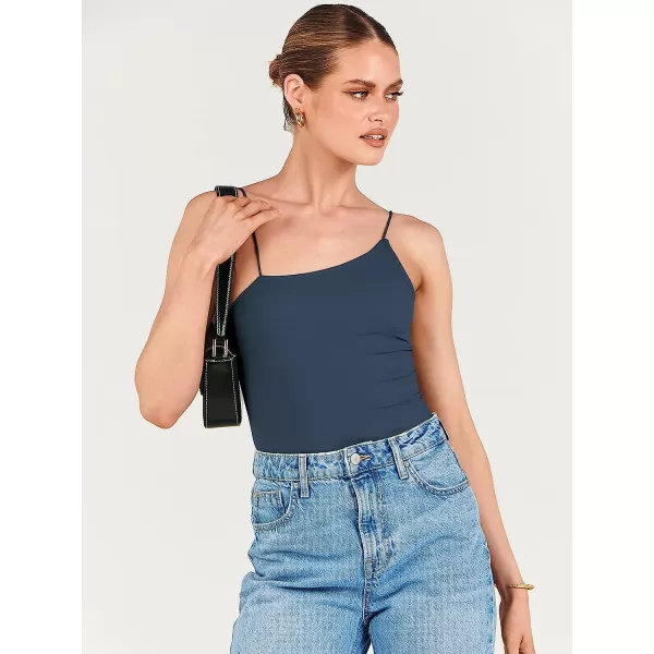imageANRABESS Women Bodysuit Spaghetti Strap Sleeveless Sexy Scoop Neck Backless Going To Top JumpsuitDeep Blue