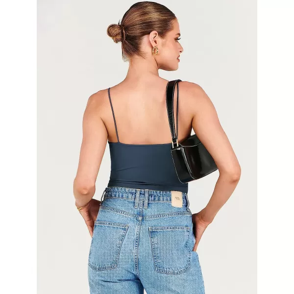 imageANRABESS Women Bodysuit Spaghetti Strap Sleeveless Sexy Scoop Neck Backless Going To Top JumpsuitDeep Blue