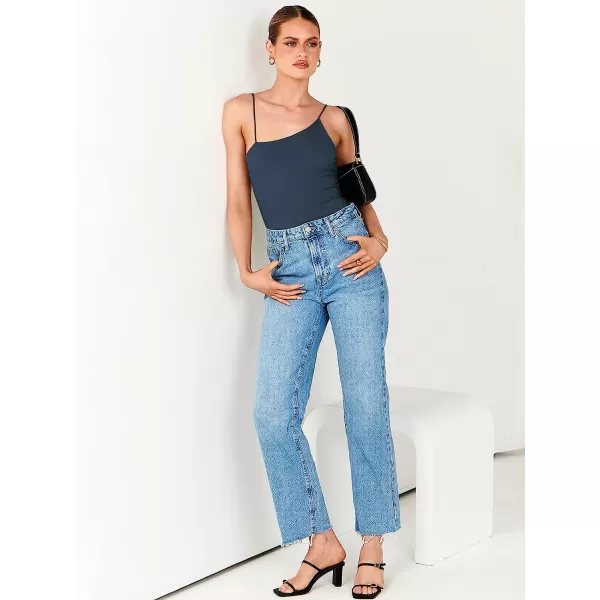 imageANRABESS Women Bodysuit Spaghetti Strap Sleeveless Sexy Scoop Neck Backless Going To Top JumpsuitDeep Blue