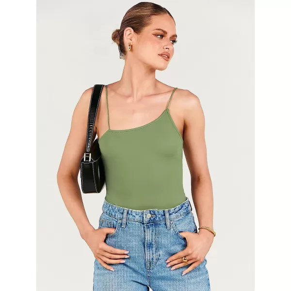 imageANRABESS Women Bodysuit Spaghetti Strap Sleeveless Sexy Scoop Neck Backless Going To Top JumpsuitPea Green