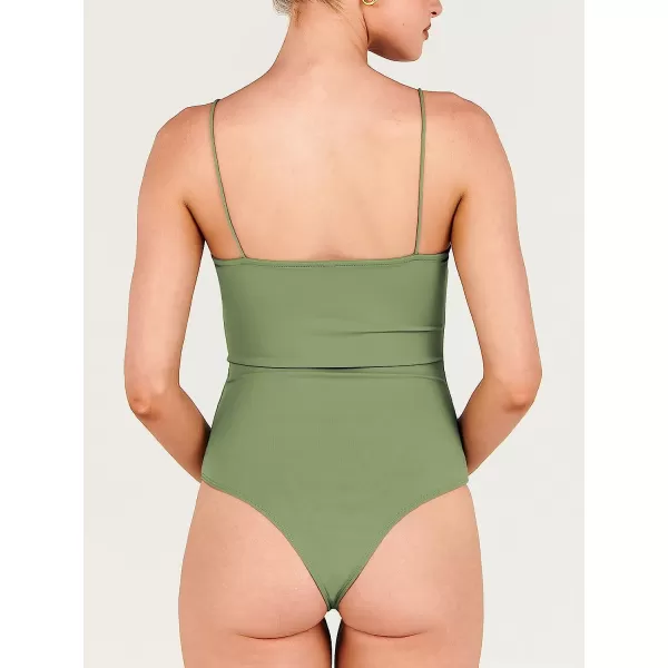 imageANRABESS Women Bodysuit Spaghetti Strap Sleeveless Sexy Scoop Neck Backless Going To Top JumpsuitPea Green