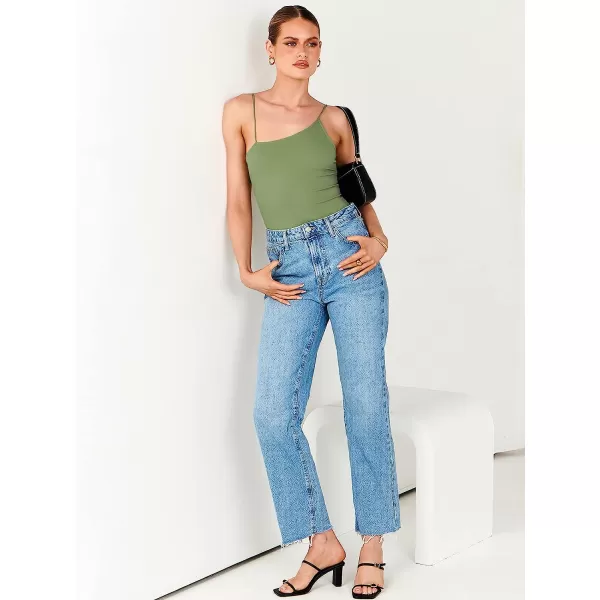 imageANRABESS Women Bodysuit Spaghetti Strap Sleeveless Sexy Scoop Neck Backless Going To Top JumpsuitPea Green