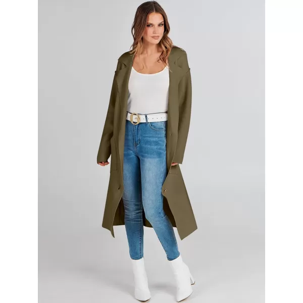imageANRABESS Women Cardigans 2023 Trendy Sweater Coat Oversized Long Sleeve Button Down Lapel Open Front Jacket OutwearBrown