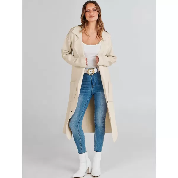 imageANRABESS Women Cardigans 2023 Trendy Sweater Coat Oversized Long Sleeve Button Down Lapel Open Front Jacket OutwearKhaki