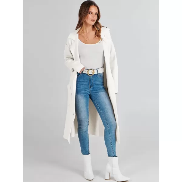 imageANRABESS Women Cardigans 2023 Trendy Sweater Coat Oversized Long Sleeve Button Down Lapel Open Front Jacket OutwearWhite