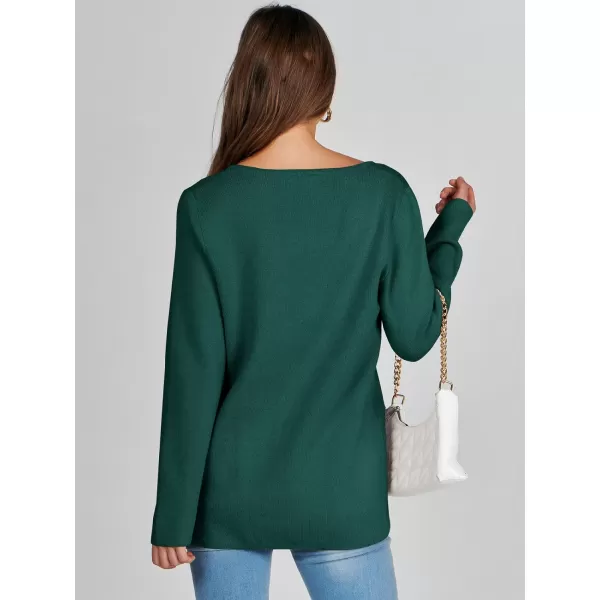 imageANRABESS Women Casual Long Sleeve V Neck Button Down Cardigan Sweater BlazerOpal Green