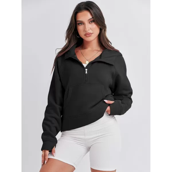 imageANRABESS Women Half Zip Cropped Hoodies Fleece Quarter Zip Up Pullover Sweatshirts Winter Clothes 2023 Outfits SweaterANRABESS Women Half Zip Cropped Hoodies Fleece Quarter Zip Up Pullover Sweatshirts Winter Clothes 2023 Outfits Sweater