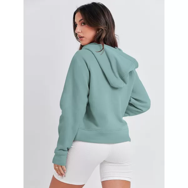 imageANRABESS Women Half Zip Cropped Hoodies Fleece Quarter Zip Up Pullover Sweatshirts Winter Clothes 2023 Outfits SweaterCyan