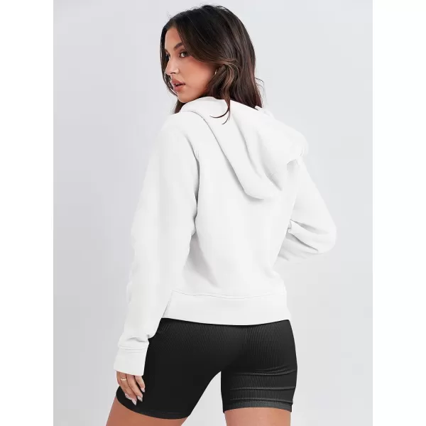imageANRABESS Women Half Zip Cropped Hoodies Fleece Quarter Zip Up Pullover Sweatshirts Winter Clothes 2023 Outfits SweaterWhite