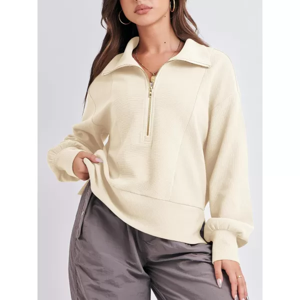 imageANRABESS Women Half Zip Cropped Sweatshirt Casual Fleece Quarter Zip Up Rib Knit Pullover 2023 Fall ClothesANRABESS Women Half Zip Cropped Sweatshirt Casual Fleece Quarter Zip Up Rib Knit Pullover 2023 Fall Clothes