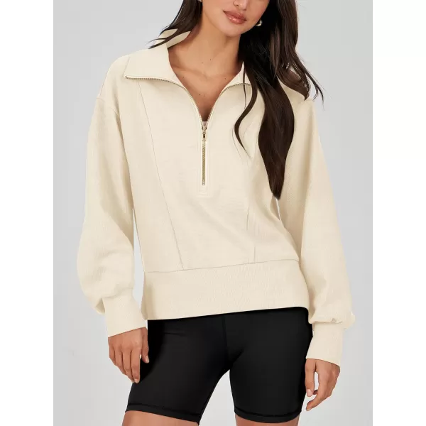 imageANRABESS Women Half Zip Cropped Sweatshirt Casual Fleece Quarter Zip Up Rib Knit Pullover 2023 Fall ClothesANRABESS Women Half Zip Cropped Sweatshirt Casual Fleece Quarter Zip Up Rib Knit Pullover 2023 Fall Clothes