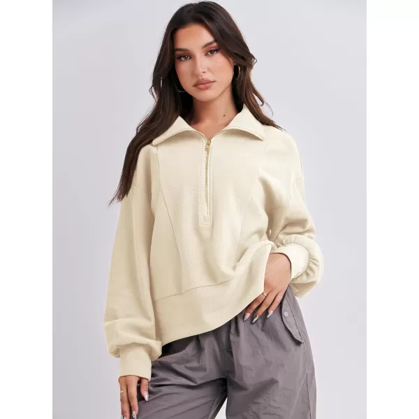 imageANRABESS Women Half Zip Cropped Sweatshirt Casual Fleece Quarter Zip Up Rib Knit Pullover 2023 Fall ClothesANRABESS Women Half Zip Cropped Sweatshirt Casual Fleece Quarter Zip Up Rib Knit Pullover 2023 Fall Clothes