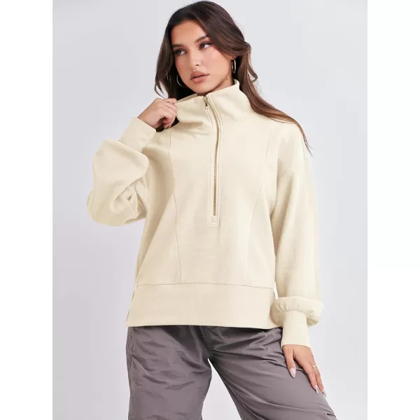 imageANRABESS Women Half Zip Cropped Sweatshirt Casual Fleece Quarter Zip Up Rib Knit Pullover 2023 Fall ClothesANRABESS Women Half Zip Cropped Sweatshirt Casual Fleece Quarter Zip Up Rib Knit Pullover 2023 Fall Clothes