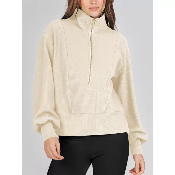 imageANRABESS Women Half Zip Cropped Sweatshirt Casual Fleece Quarter Zip Up Rib Knit Pullover 2023 Fall ClothesANRABESS Women Half Zip Cropped Sweatshirt Casual Fleece Quarter Zip Up Rib Knit Pullover 2023 Fall Clothes