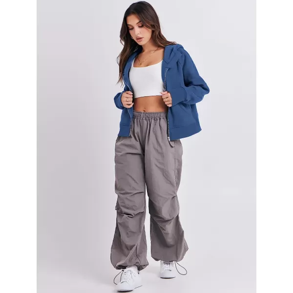 imageANRABESS Women Hoodies Fleece Lined Full Zipper Sweatshirts Long Sleeve Crop Tops Clothes Sweater Thumb HoleDark Blue