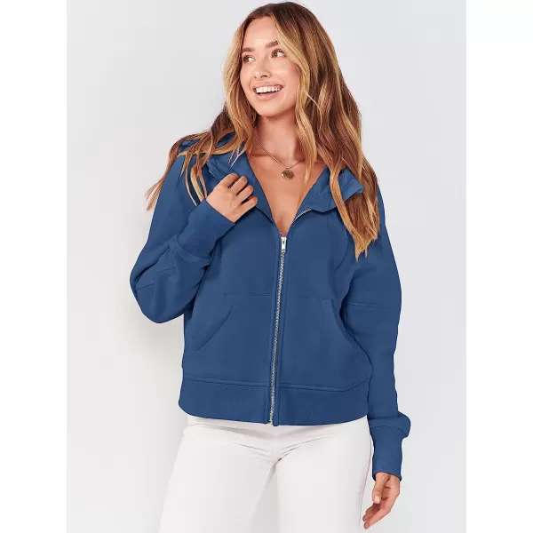 imageANRABESS Women Hoodies Fleece Lined Full Zipper Sweatshirts Long Sleeve Crop Tops Clothes Sweater Thumb HoleDark Blue