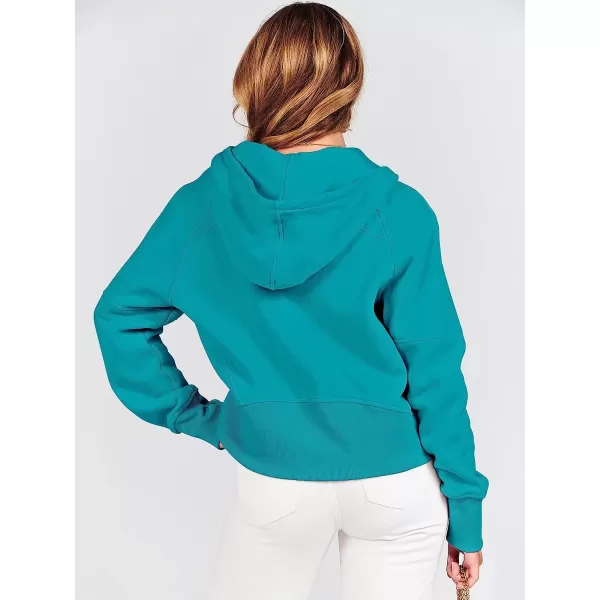 imageANRABESS Women Hoodies Fleece Lined Full Zipper Sweatshirts Long Sleeve Crop Tops Clothes Sweater Thumb HoleLake