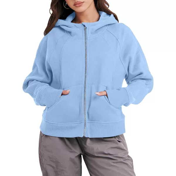 imageANRABESS Women Hoodies Fleece Lined Full Zipper Sweatshirts Long Sleeve Crop Tops Clothes Sweater Thumb HoleLight Blue