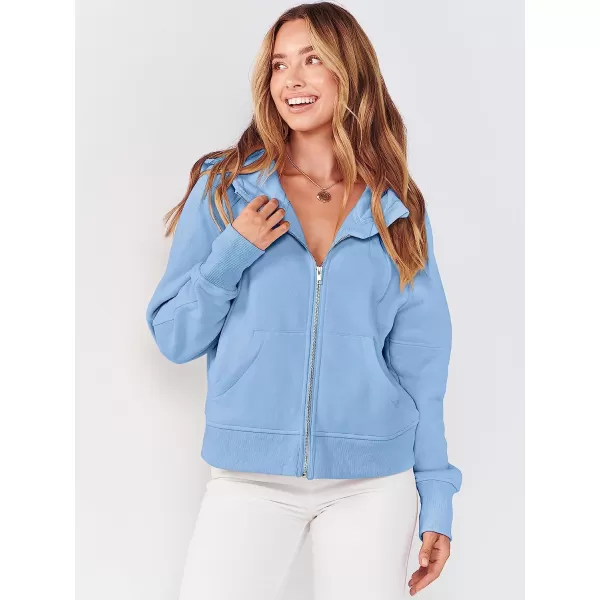 imageANRABESS Women Hoodies Fleece Lined Full Zipper Sweatshirts Long Sleeve Crop Tops Clothes Sweater Thumb HoleLight Blue