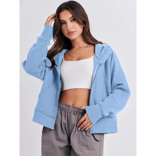 imageANRABESS Women Hoodies Fleece Lined Full Zipper Sweatshirts Long Sleeve Crop Tops Clothes Sweater Thumb HoleLight Blue