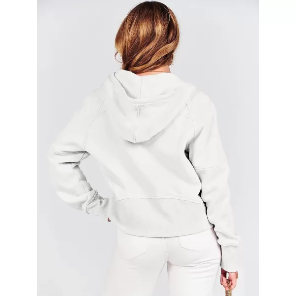 imageANRABESS Women Hoodies Fleece Lined Full Zipper Sweatshirts Long Sleeve Crop Tops Clothes Sweater Thumb HoleWhite