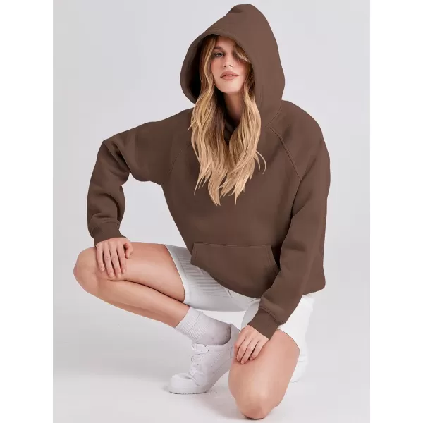 imageANRABESS Women Hoodies Fleece Oversized Sweatshirt Casual Basic Long Sleeve Athletic Workout Pullover Fall ClothesBrown