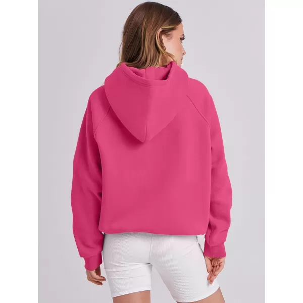 imageANRABESS Women Hoodies Fleece Oversized Sweatshirt Casual Basic Long Sleeve Athletic Workout Pullover Fall ClothesHot Pink
