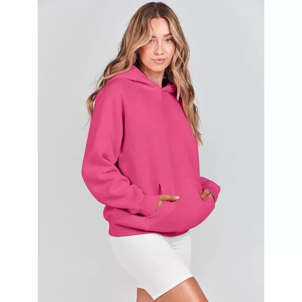 imageANRABESS Women Hoodies Fleece Oversized Sweatshirt Casual Basic Long Sleeve Athletic Workout Pullover Fall ClothesHot Pink