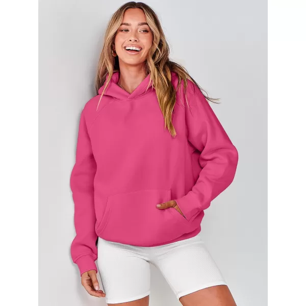 imageANRABESS Women Hoodies Fleece Oversized Sweatshirt Casual Basic Long Sleeve Athletic Workout Pullover Fall ClothesHot Pink