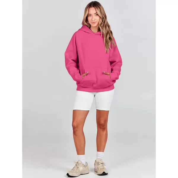imageANRABESS Women Hoodies Fleece Oversized Sweatshirt Casual Basic Long Sleeve Athletic Workout Pullover Fall ClothesHot Pink