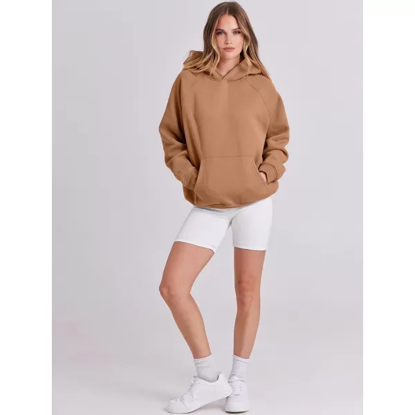 imageANRABESS Women Hoodies Fleece Oversized Sweatshirt Casual Basic Long Sleeve Athletic Workout Pullover Fall ClothesLight Brown
